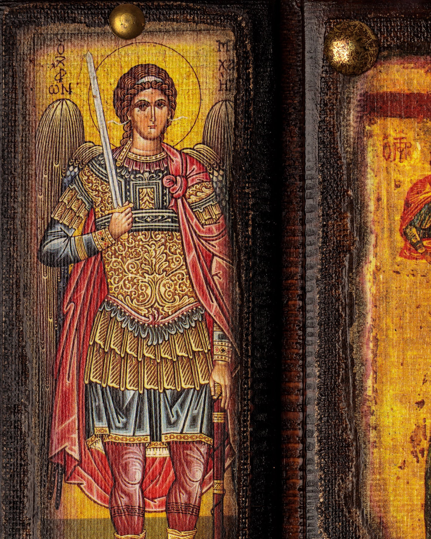 All Saints Byzantine Icon with Annunciation, 30×36 cm