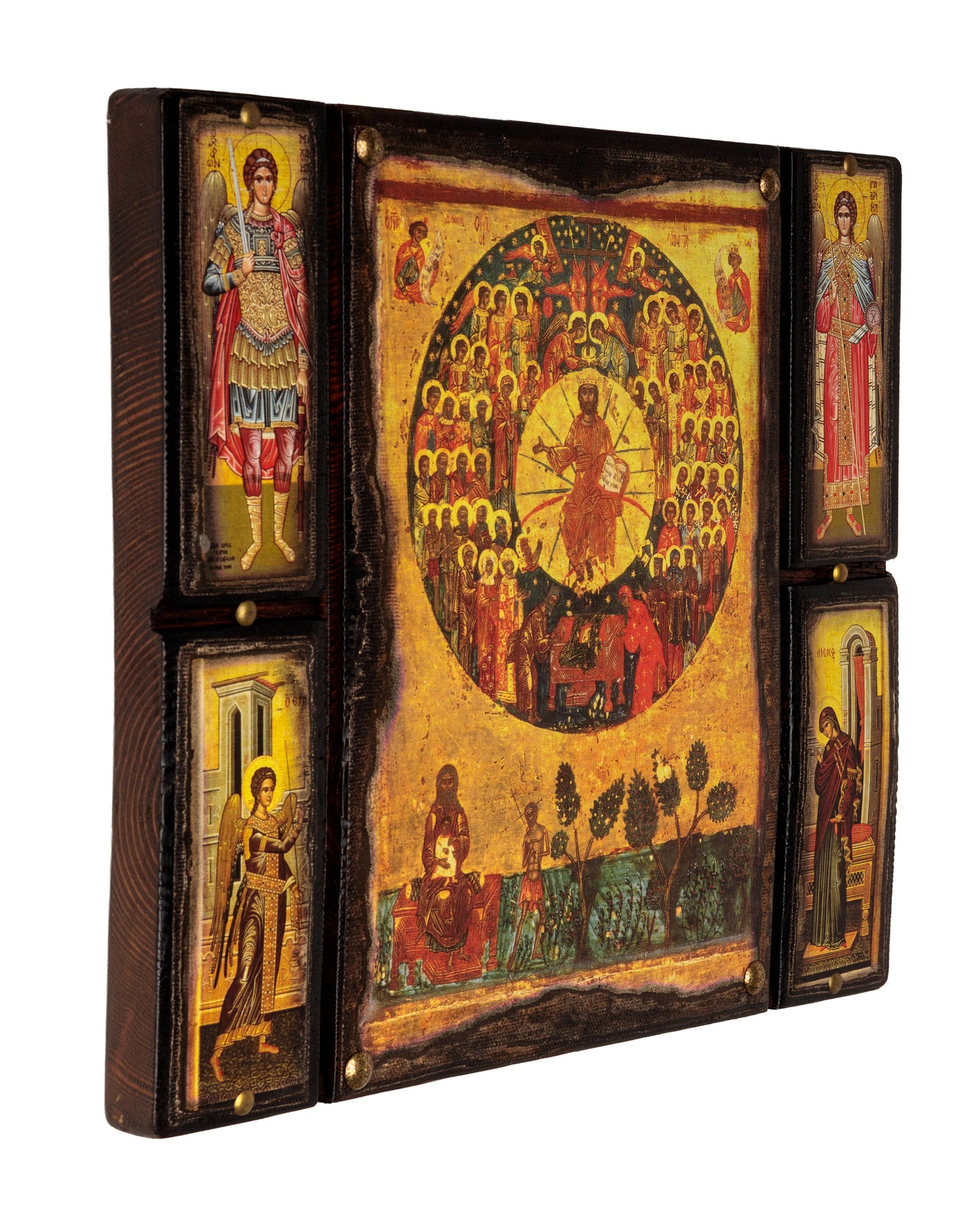 All Saints Byzantine Icon with Annunciation, 30×36 cm