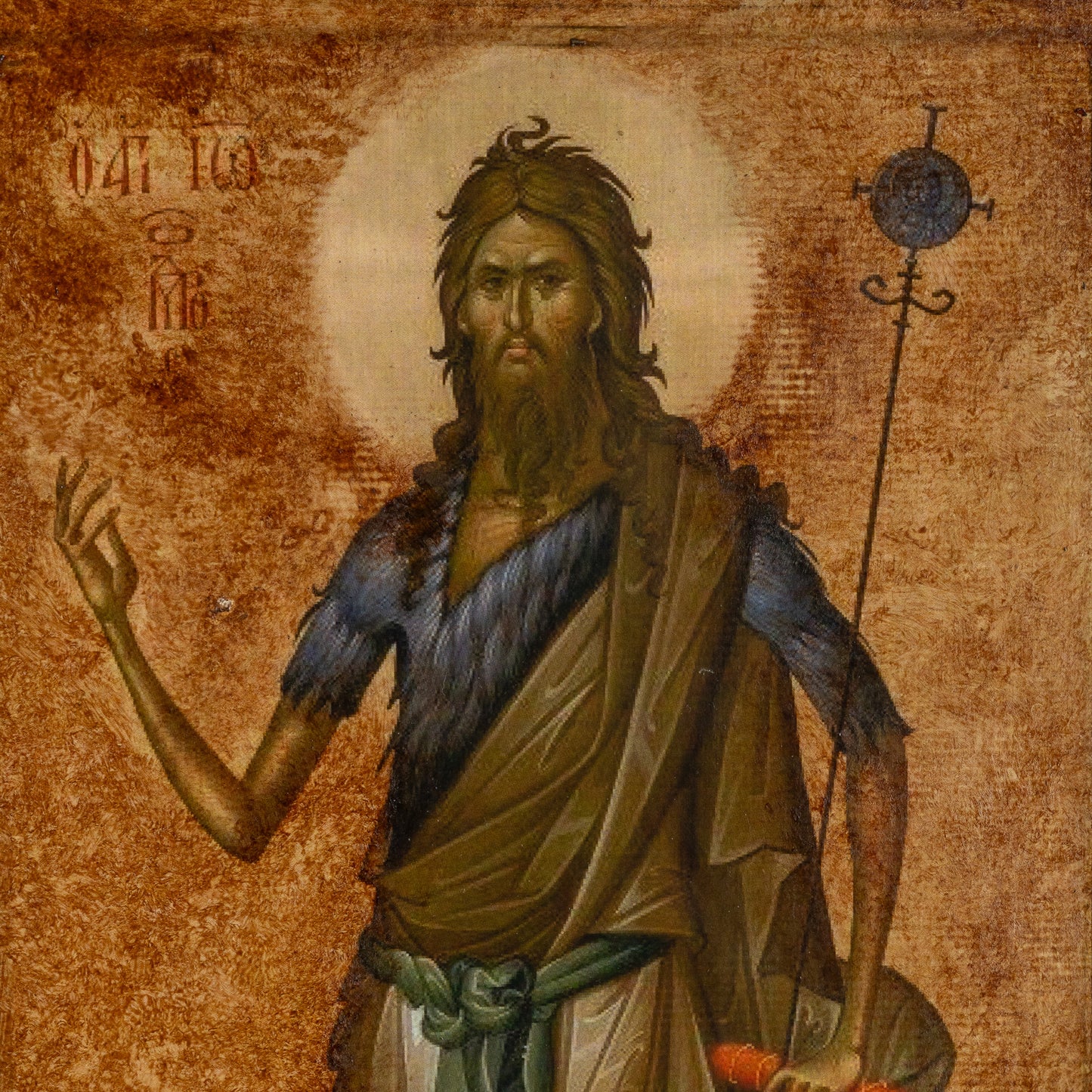 Christ of Sinai with Virgin Mary & Saint John, 62×60 cm
