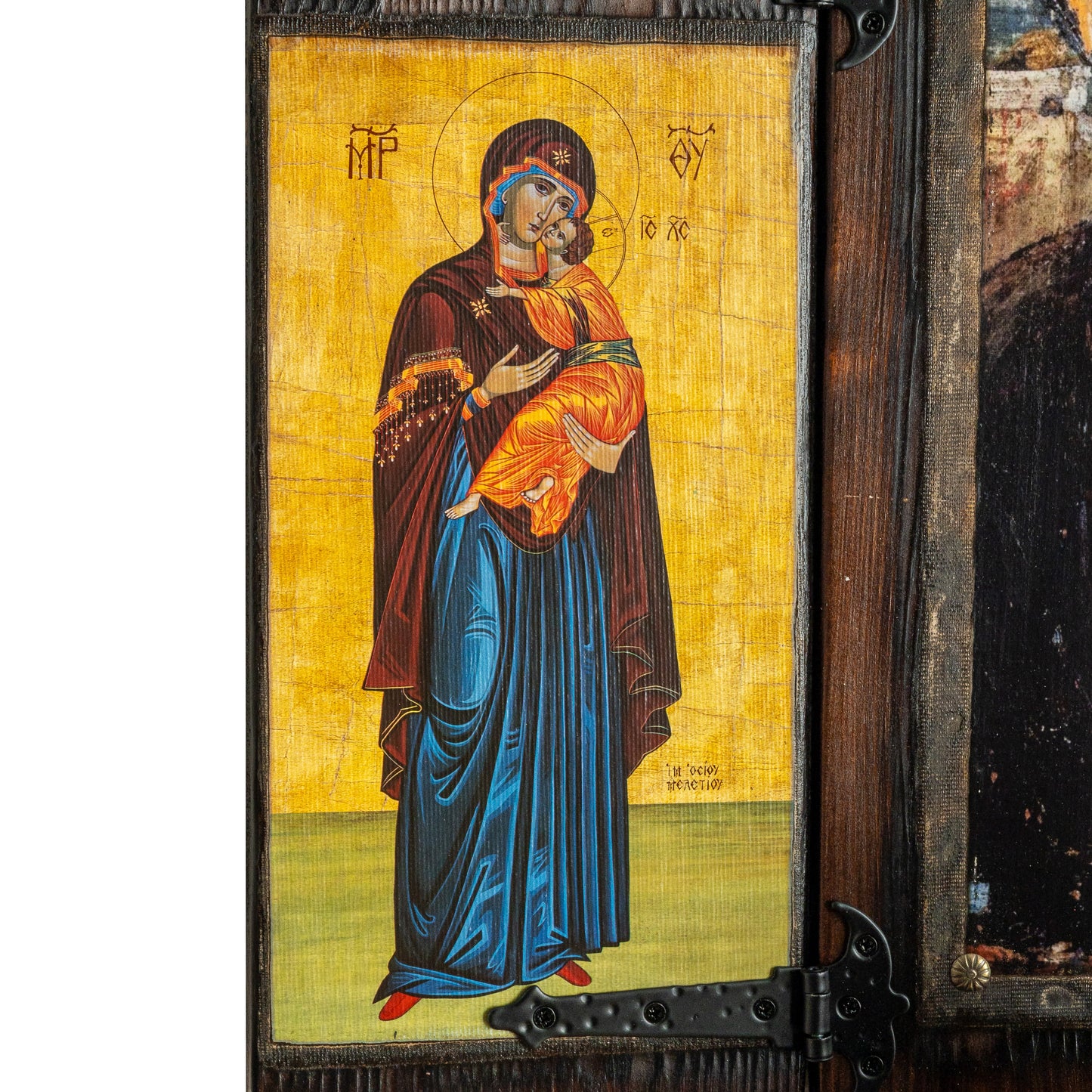 Christ of Sinai with Virgin Mary & Saint John, 62×60 cm