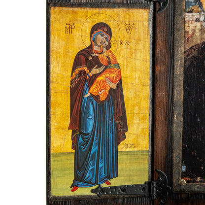 Christ of Sinai with Virgin Mary & Saint John, 62×60 cm