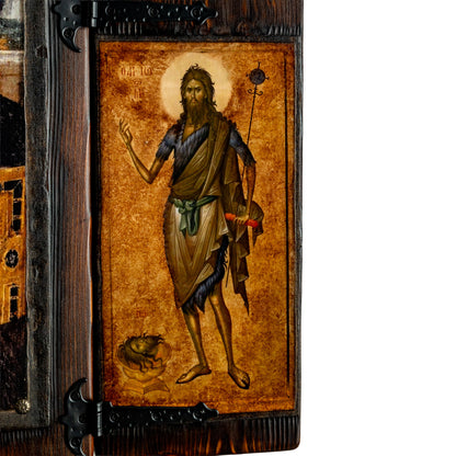Christ of Sinai with Virgin Mary & Saint John, 62×60 cm