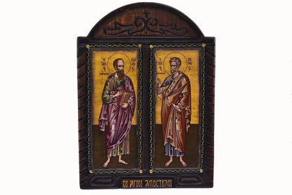 Saints Peter & Paul Byzantine Icon, 40×29 cm