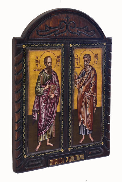 Saints Peter & Paul Byzantine Icon, 40×29 cm