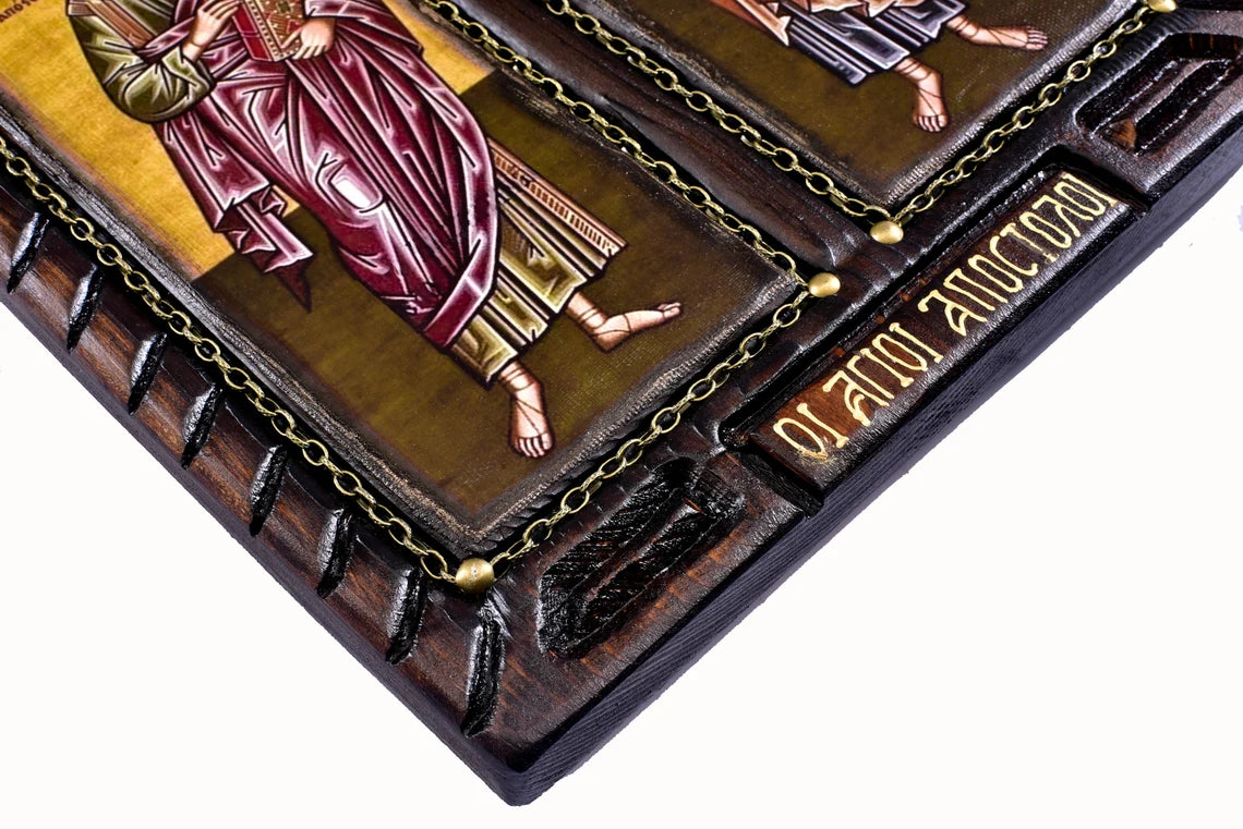 Saints Peter & Paul Byzantine Icon, 40×29 cm