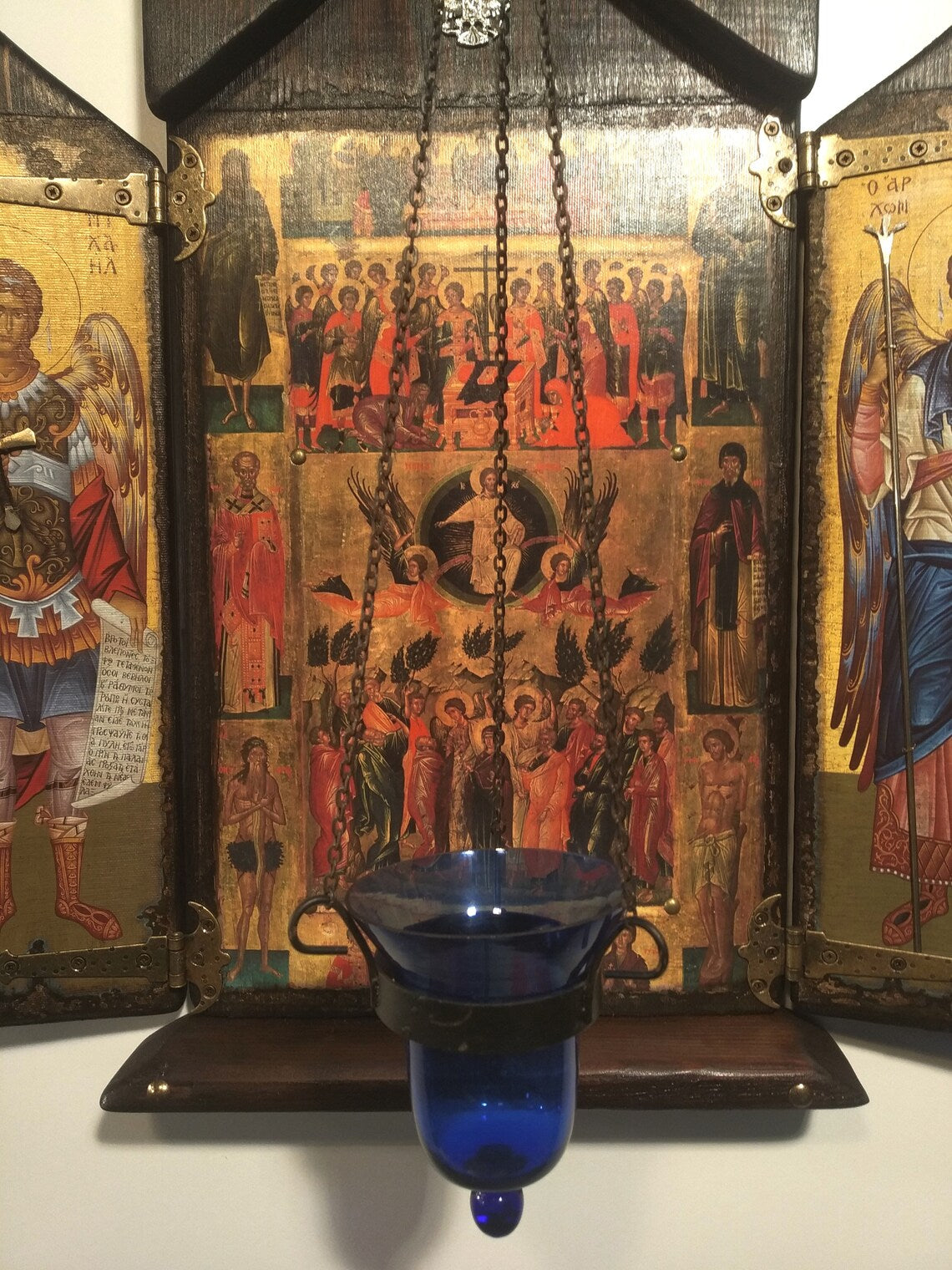 The Ascension of Christ Iconostasis with Archangels, 68×57 cm