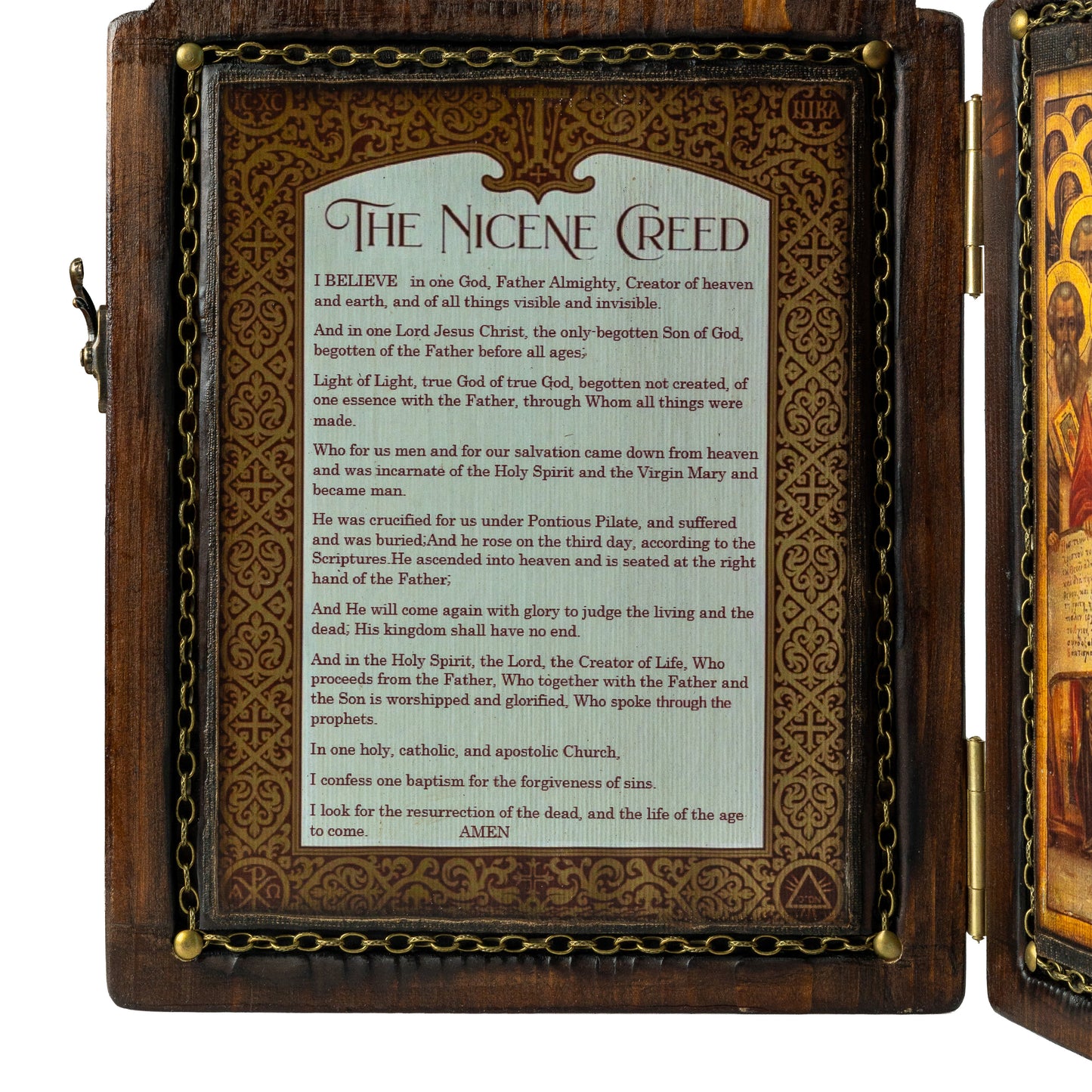 The Nicene Creed Byzantine Diptych, 32×42 cm