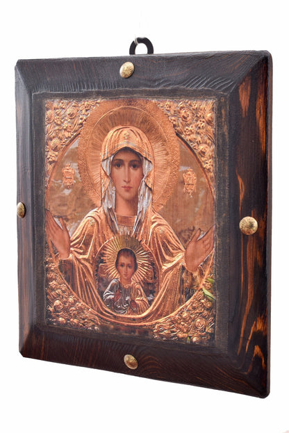 Virgin Mary of Blachernae Icon, 30×30 cm