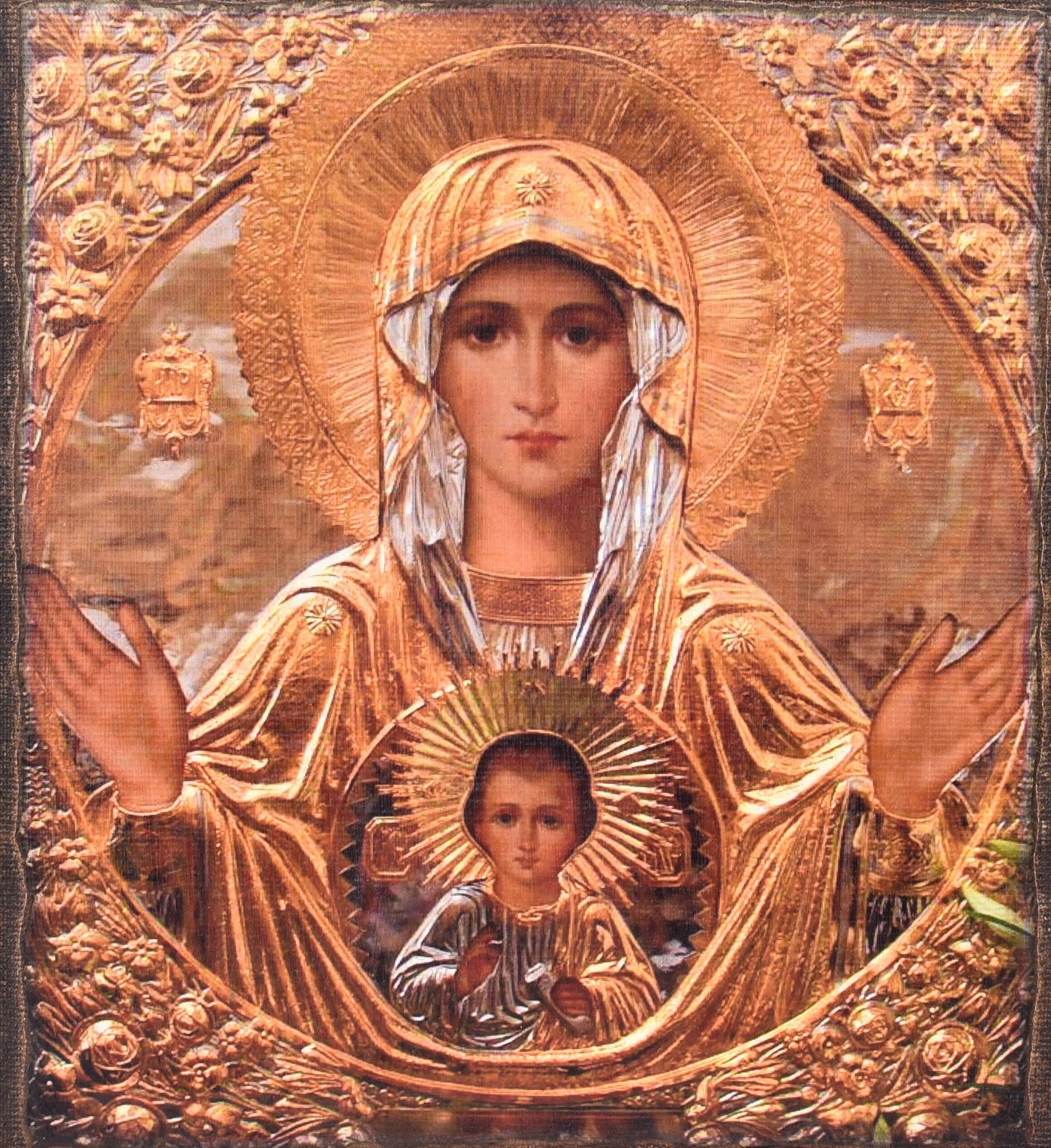 Virgin Mary of Blachernae Icon, 30×30 cm