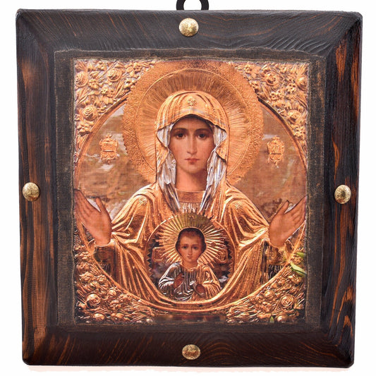 Virgin Mary of Blachernae Icon, 30×30 cm