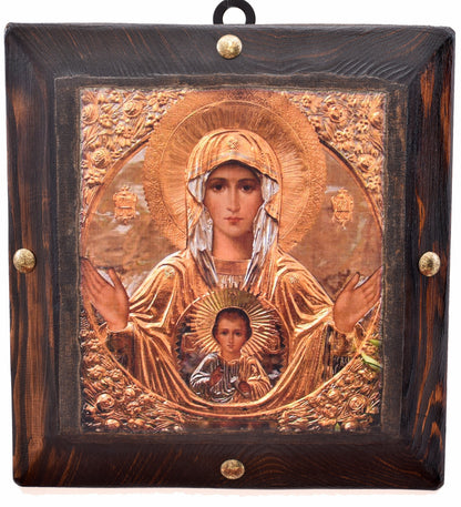 Virgin Mary of Blachernae Icon, 30×30 cm