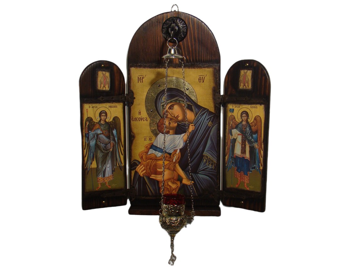 Virgin Mary Eleousa Iconostasis, 60×57 cm