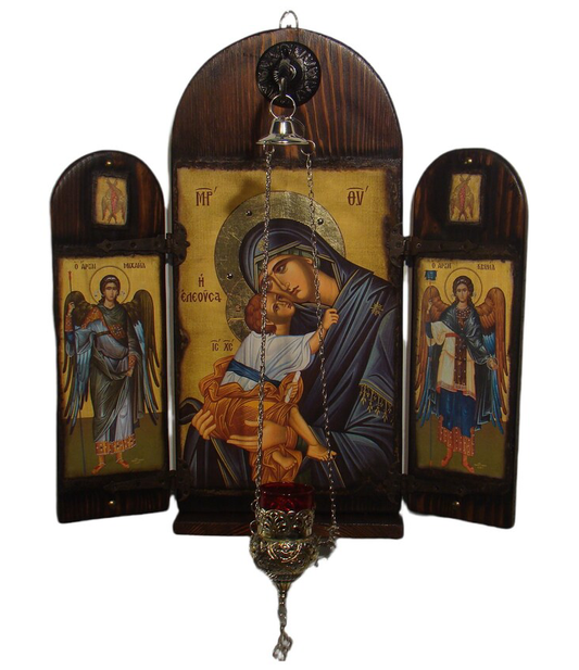 Virgin Mary Eleousa Iconostasis, 60×57 cm