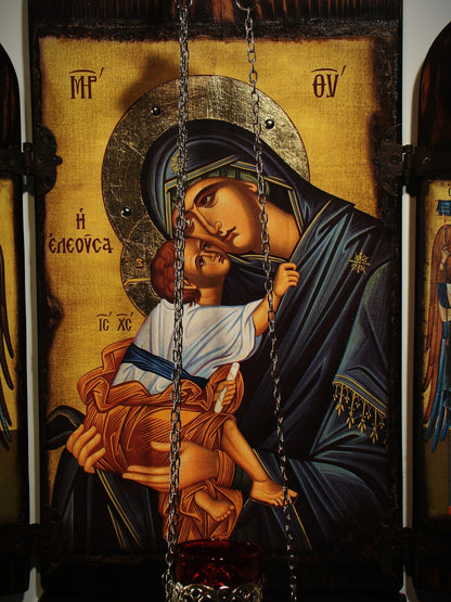 Virgin Mary Eleousa Iconostasis, 60×57 cm