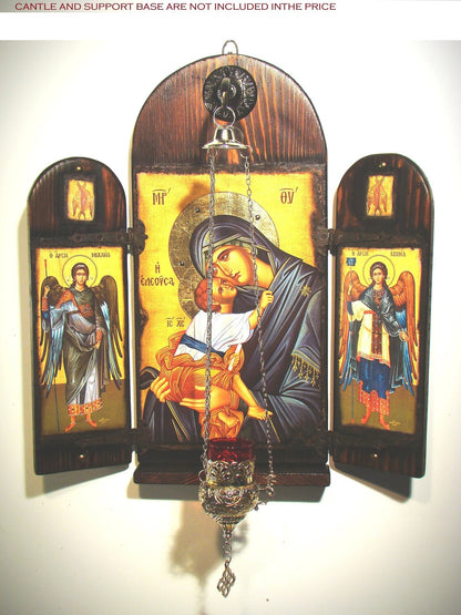 Virgin Mary Eleousa Iconostasis, 60×57 cm