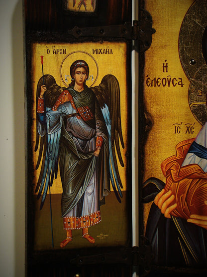 Virgin Mary Eleousa Iconostasis, 60×57 cm