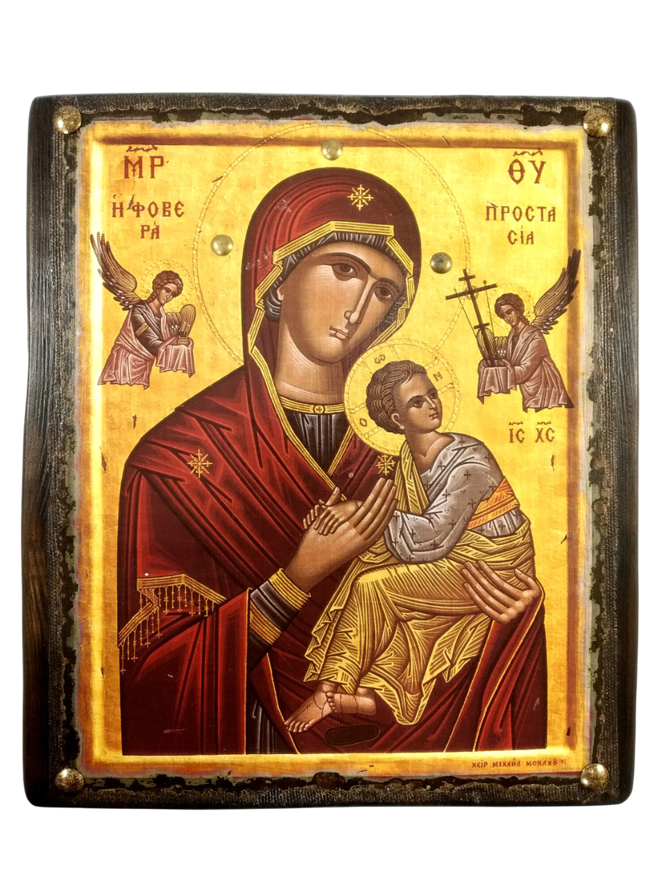 Virgin Mary the Great Protection Icon, 27×23 cm