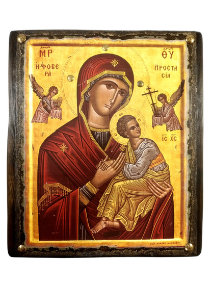 Virgin Mary the Great Protection Icon, 27×23 cm