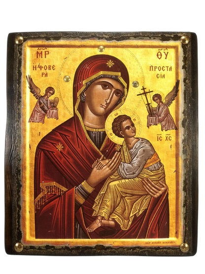 Virgin Mary the Great Protection Icon, 27×23 cm