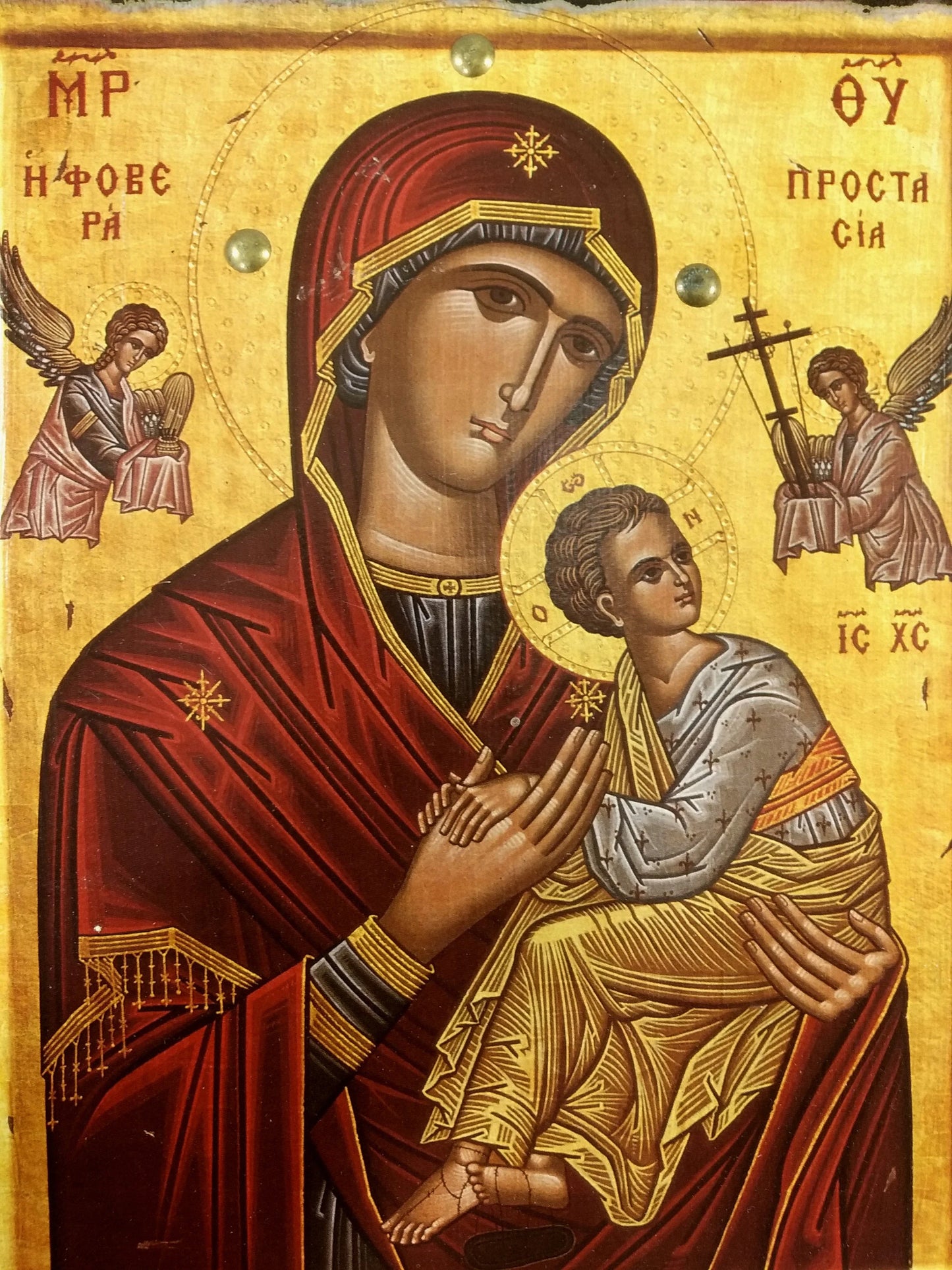 Virgin Mary the Great Protection Icon, 27×23 cm