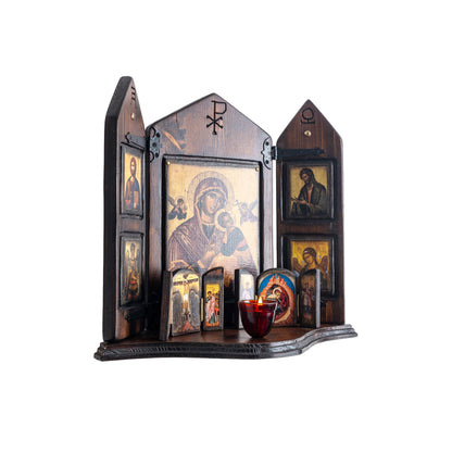 Virgin Mary, Christ & Saints Iconostasis, 40×47 cm