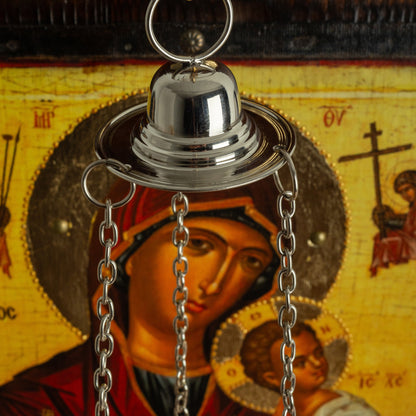 Virgin Mary & Christ Triptych with Archangels, 40×47 cm