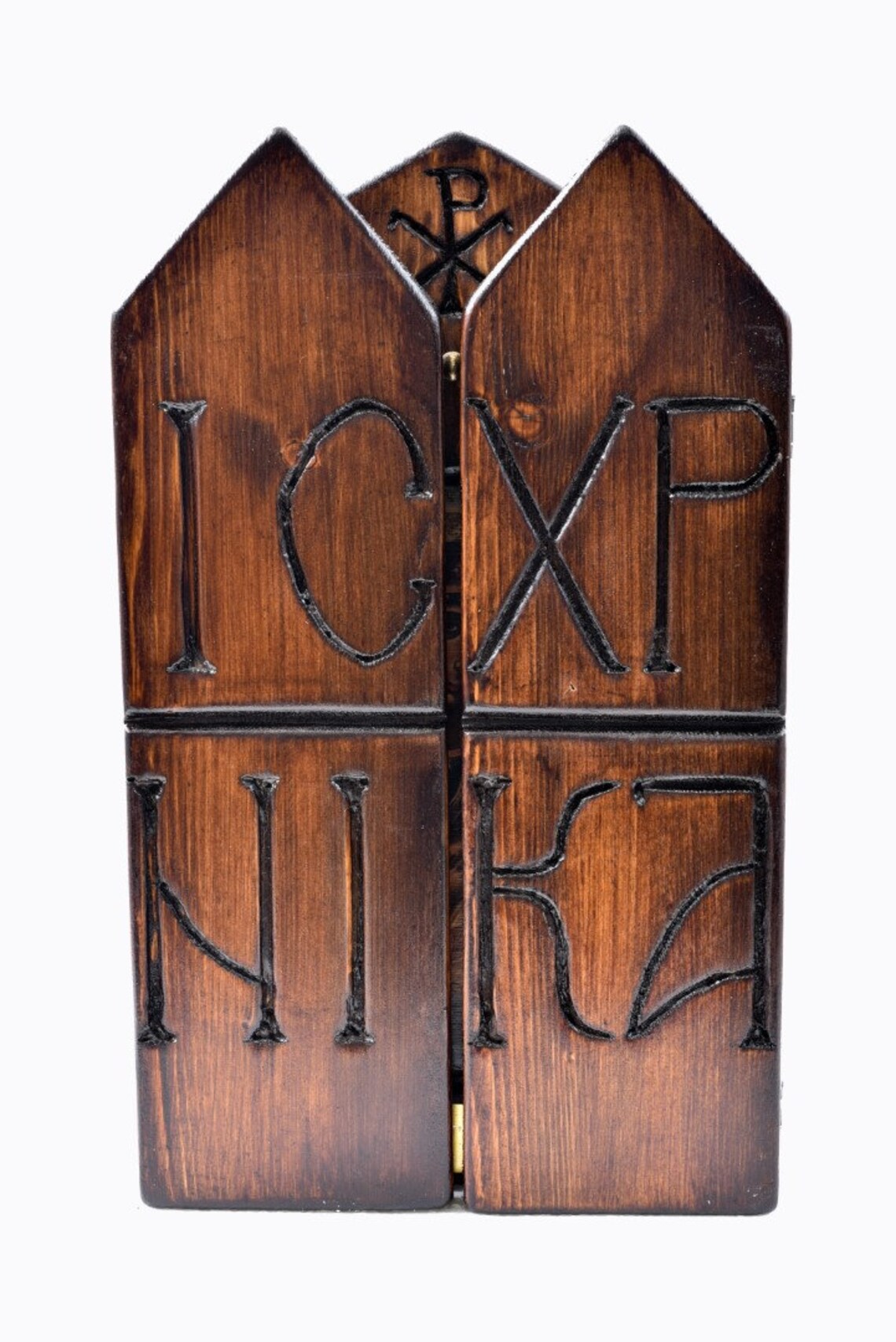 Virgin Mary, Christ & Saints Triptych, 40×24 cm