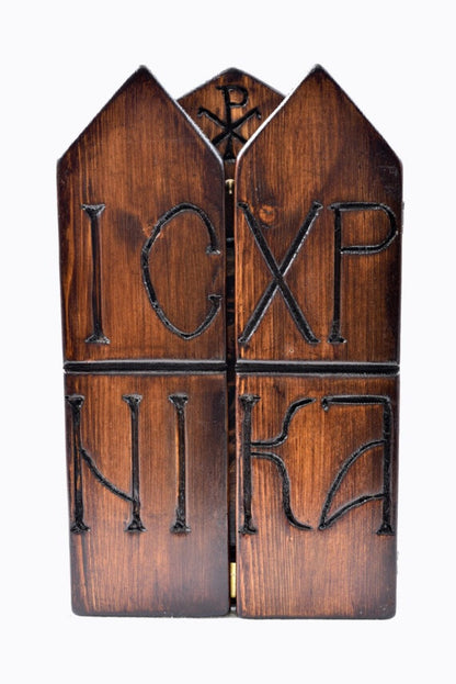 Virgin Mary, Christ & Saints Triptych, 40×24 cm