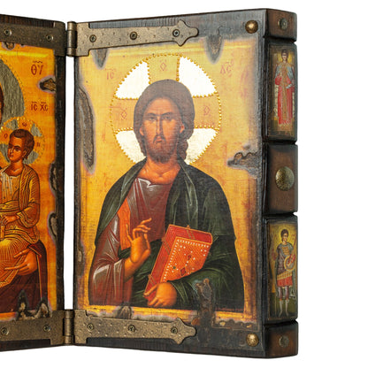 Virgin Mary & Christ Diptych, 30×48 cm