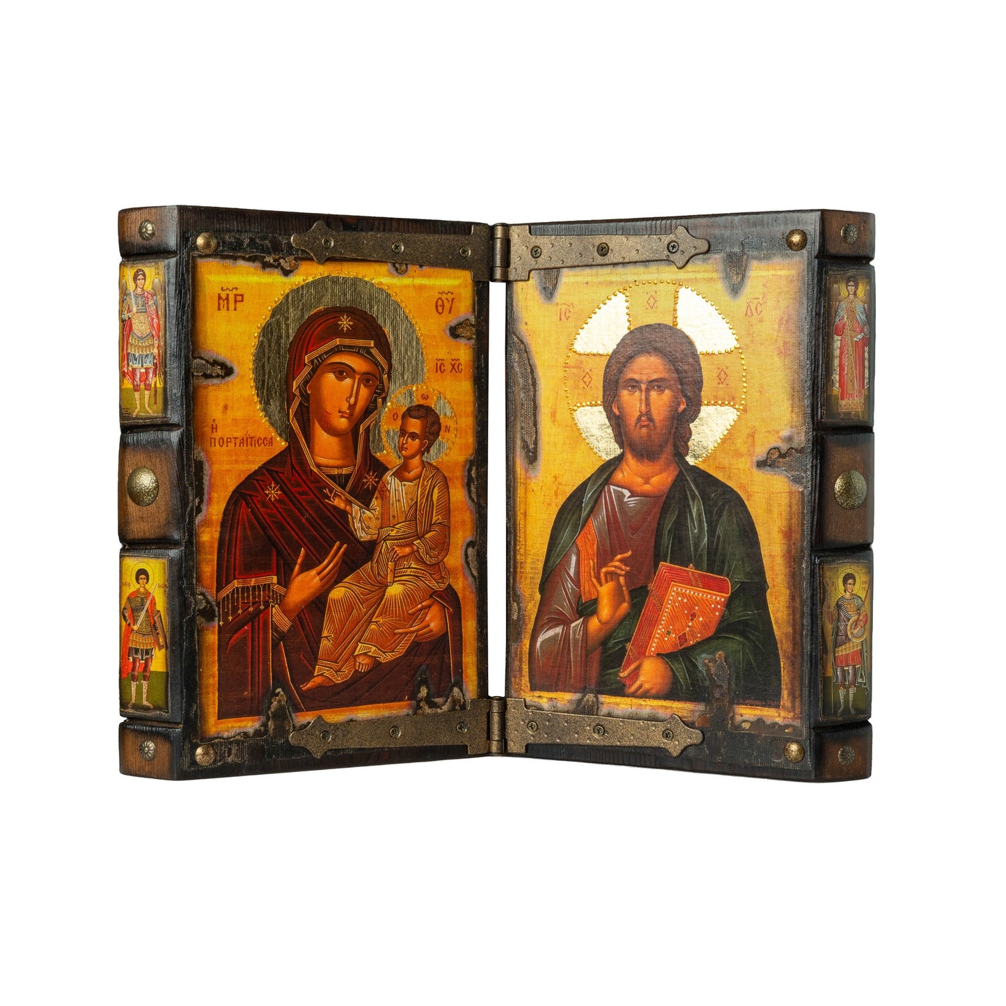 Virgin Mary & Christ Diptych, 30×48 cm