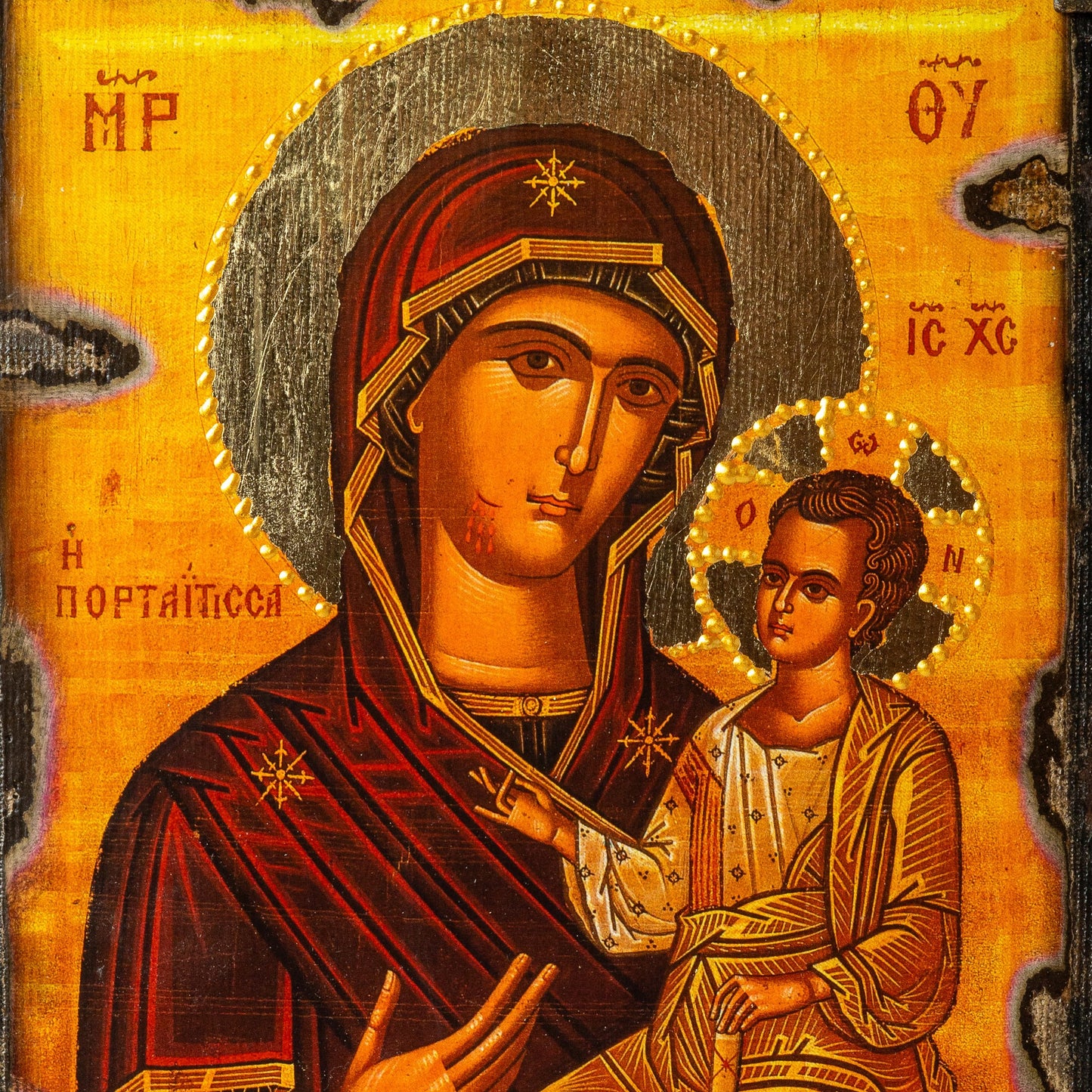 Virgin Mary & Christ Diptych, 30×48 cm