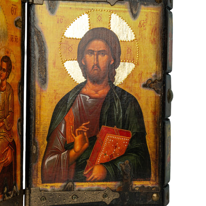 Virgin Mary & Christ Diptych, 30×48 cm