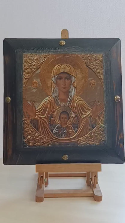 Virgin Mary of Blachernae Icon, 30×30 cm