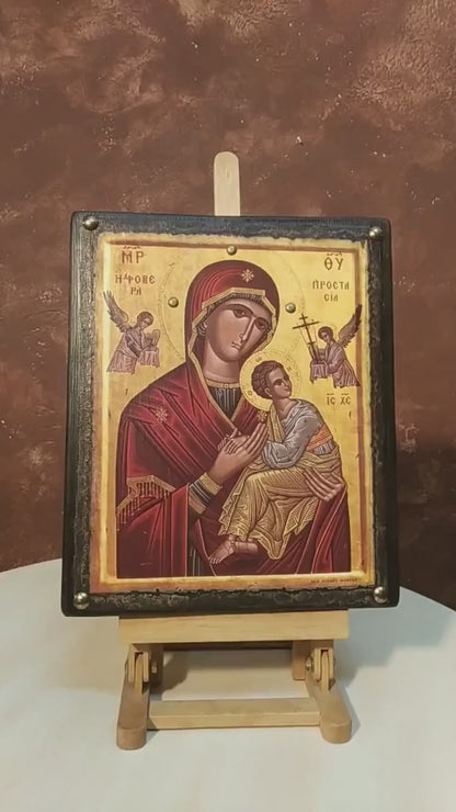 Virgin Mary the Great Protection Icon, 27×23 cm
