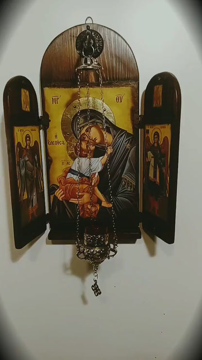 Virgin Mary Eleousa Iconostasis, 60×57 cm
