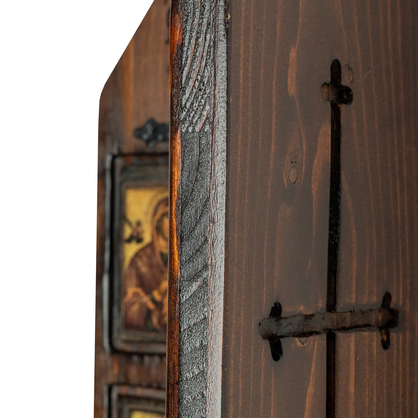 Christ of Sinai Iconostasis with Virgin Mary, Saint John & Archangels, 40×47 cm