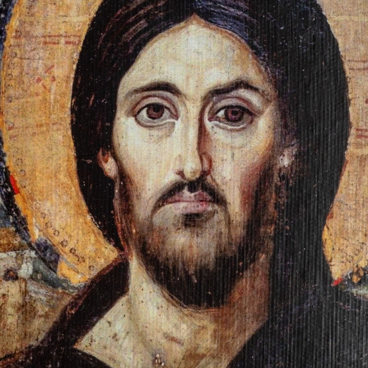 Christ of Sinai Iconostasis with Virgin Mary, Saint John & Archangels, 40×47 cm